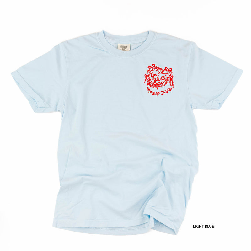 Love Is Sweet (pocket) - Comfort Colors Tee