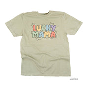 Bubble Letters & Stars Lucky Mama - Comfort Colors Tee Little Mama Shirt Shop