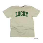 Lucky - Varsity Outline - Comfort Colors Tee Little Mama Shirt Shop