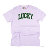 Lucky - Varsity Outline - Comfort Colors Tee Little Mama Shirt Shop