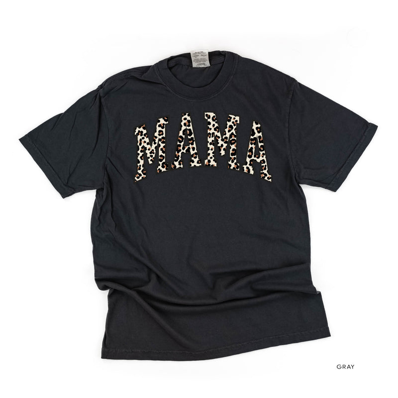 Mama (Varsity Leopard) - Comfort Colors Tee