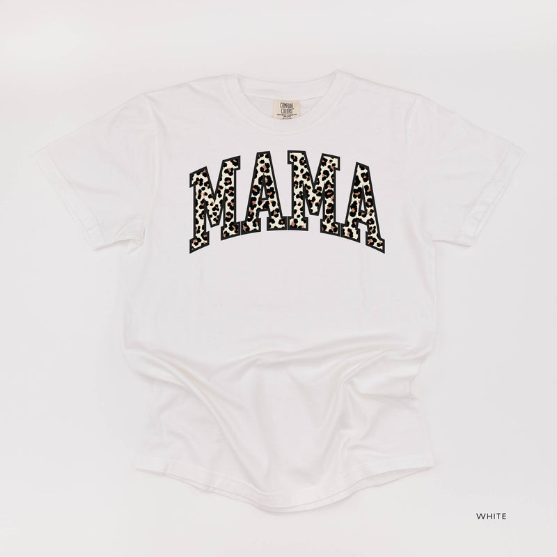 Mama (Varsity Leopard) - Comfort Colors Tee