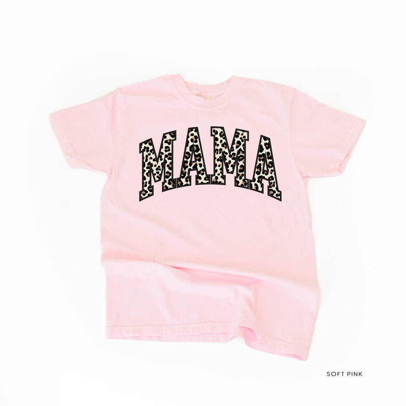 Mama (Varsity Leopard) - Comfort Colors Tee