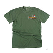 Merry Fishmas (pocket) - Comfort Colors Tee Little Mama Shirt Shop
