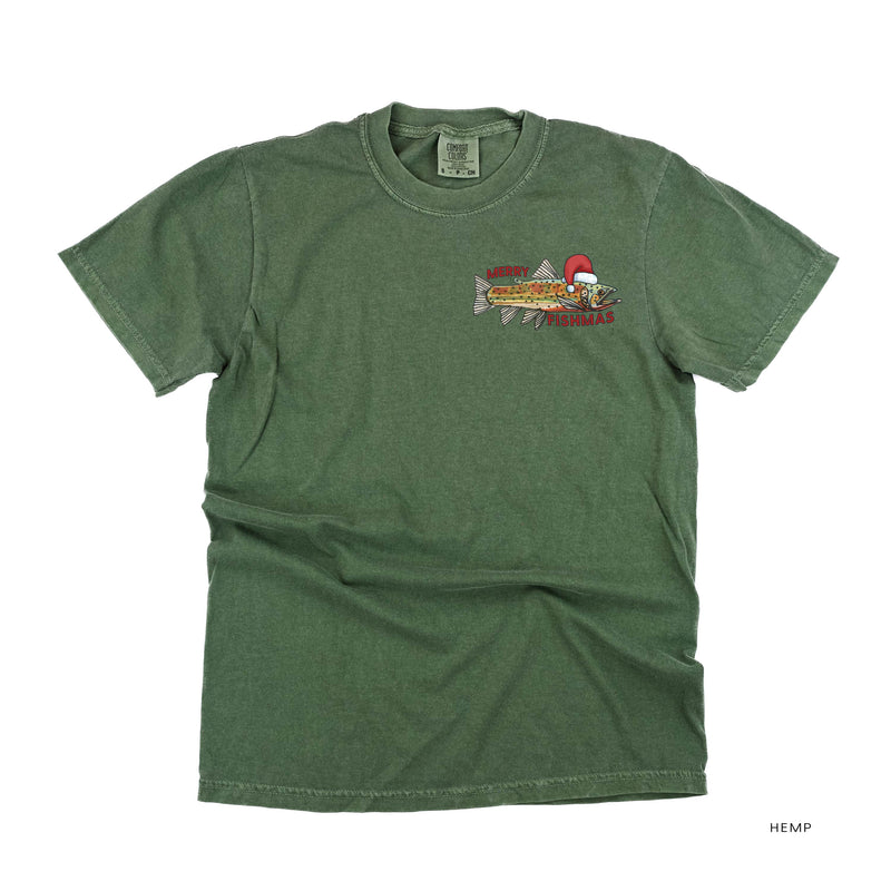 Merry Fishmas (pocket) - Comfort Colors Tee