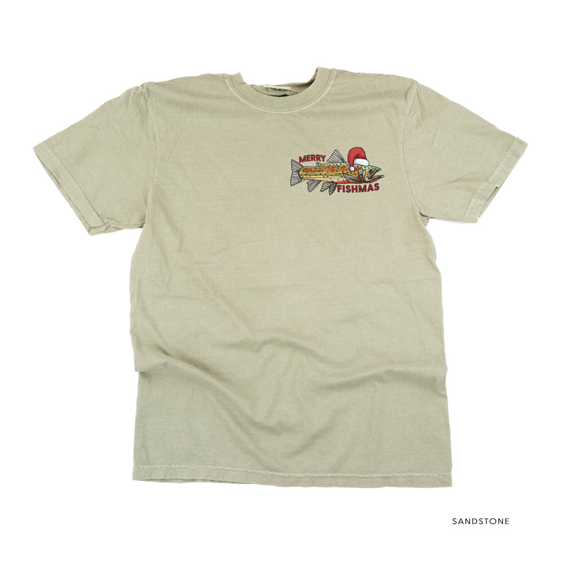 Merry Fishmas (pocket) - Comfort Colors Tee