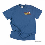 Merry Fishmas (pocket) - Comfort Colors Tee Little Mama Shirt Shop