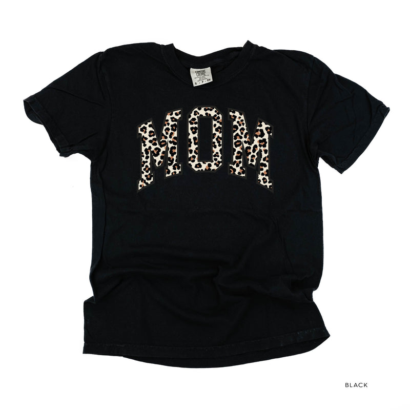 Mom (Varsity Leopard) - Comfort Colors Tee