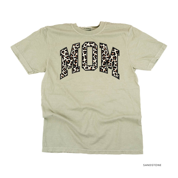 Mom (Varsity Leopard) - Comfort Colors Tee