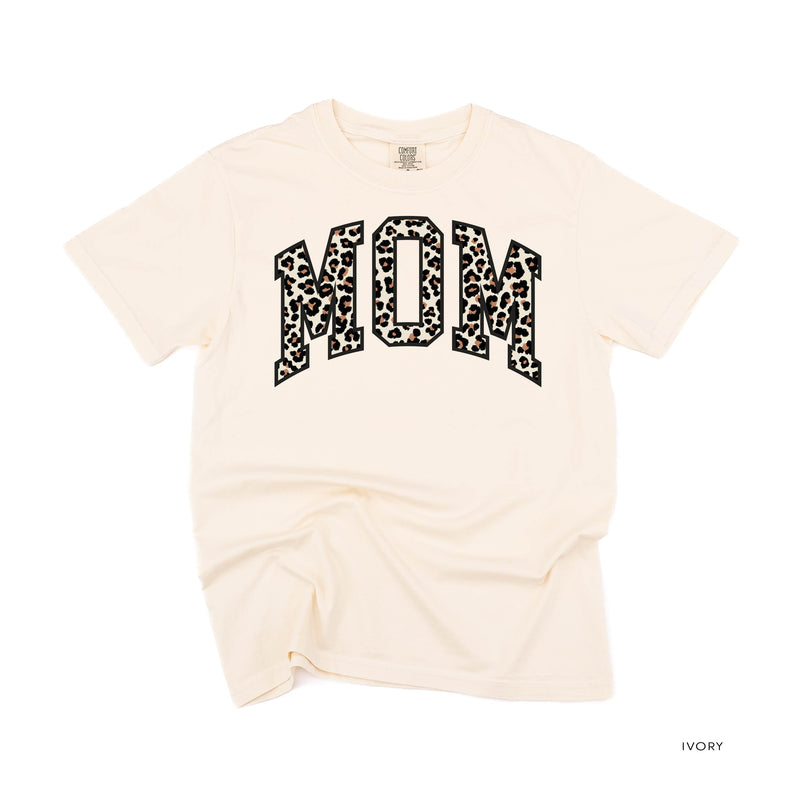 Mom (Varsity Leopard) - Comfort Colors Tee