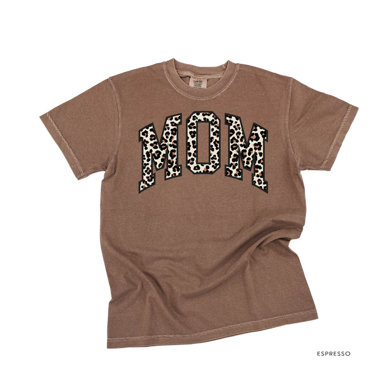 Mom (Varsity Leopard) - Comfort Colors Tee