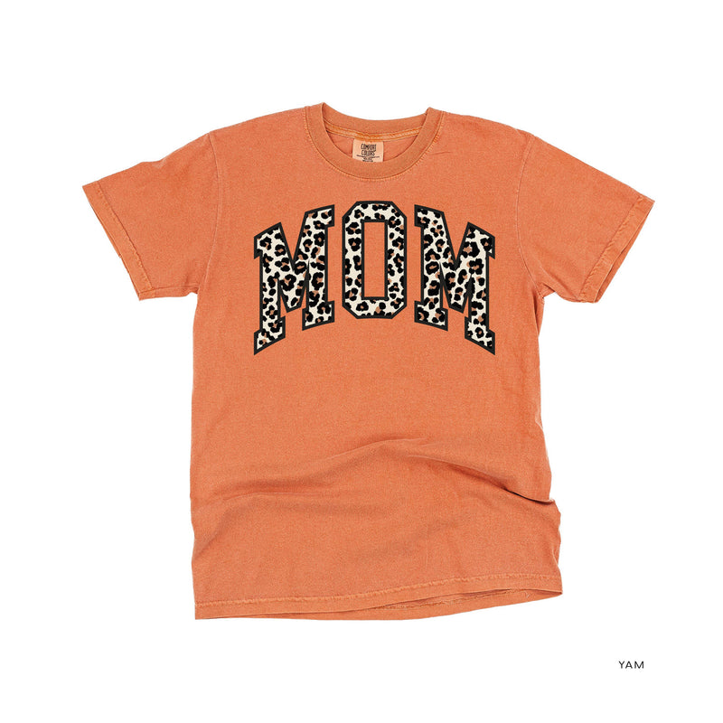 Mom (Varsity Leopard) - Comfort Colors Tee