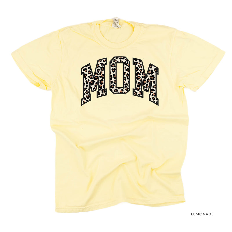 Mom (Varsity Leopard) - Comfort Colors Tee