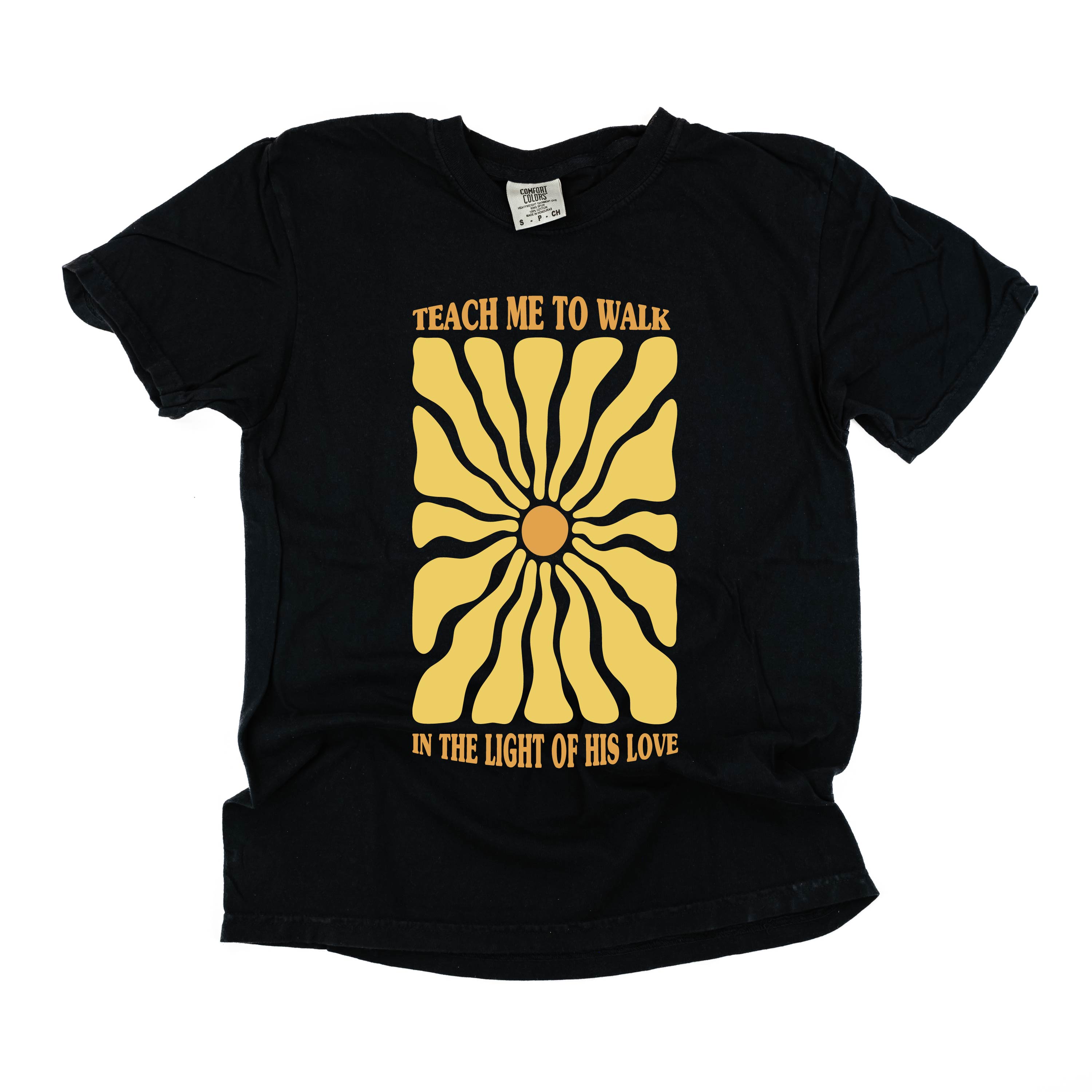 Teach Me To Walk In The Light Of His Love - Comfort Colors Tee Little Mama Shirt Shop