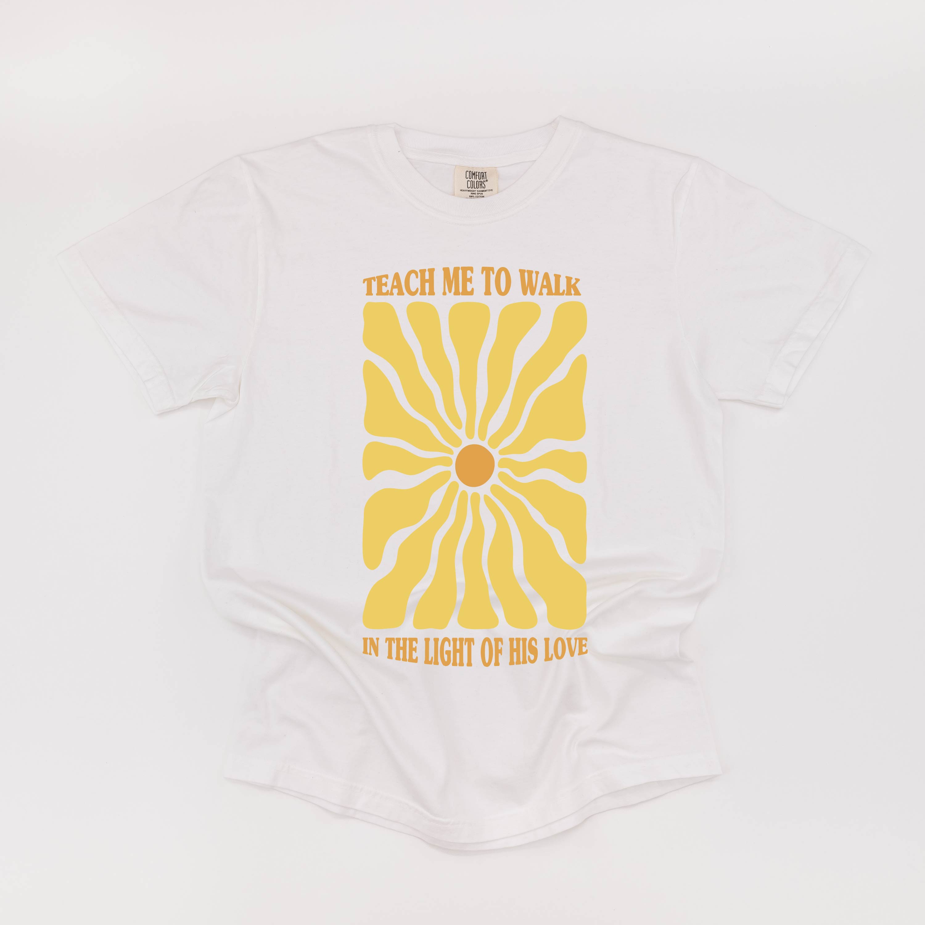 Teach Me To Walk In The Light Of His Love - Comfort Colors Tee Little Mama Shirt Shop