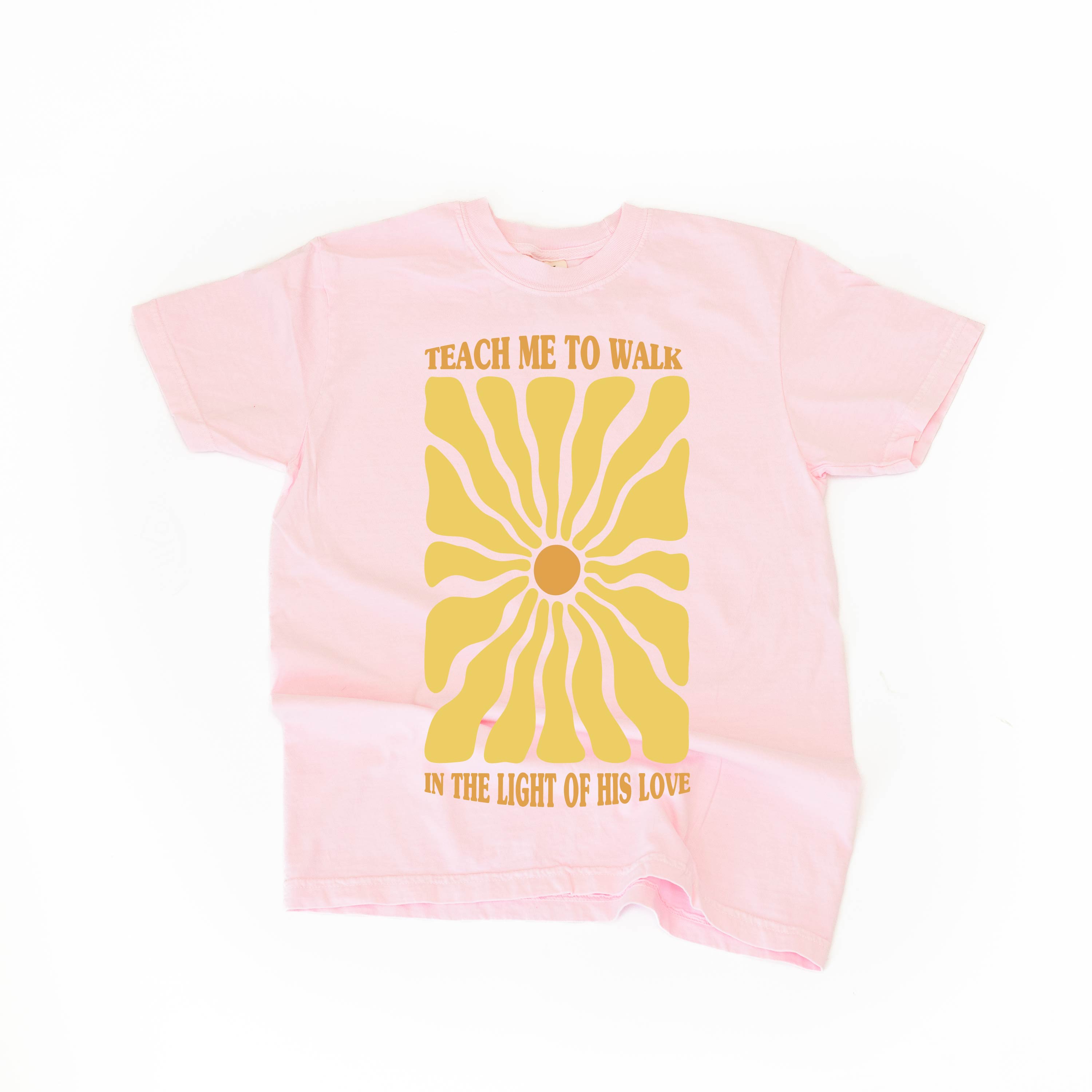 Teach Me To Walk In The Light Of His Love - Comfort Colors Tee Little Mama Shirt Shop