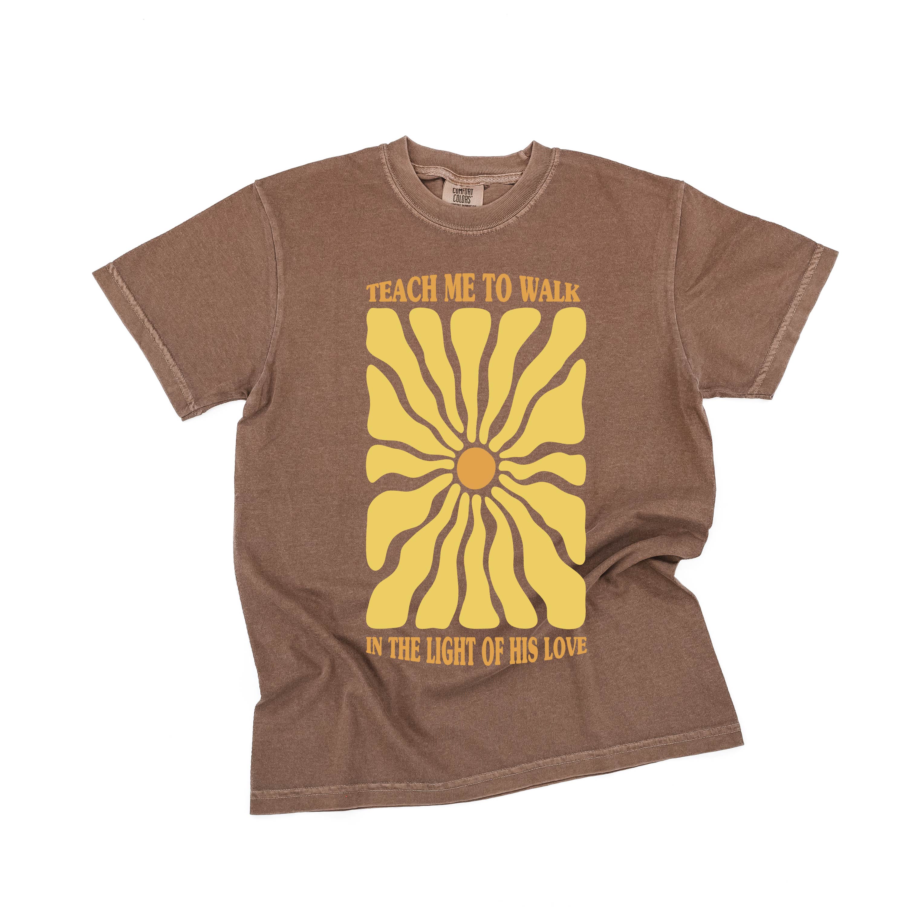 Teach Me To Walk In The Light Of His Love - Comfort Colors Tee Little Mama Shirt Shop