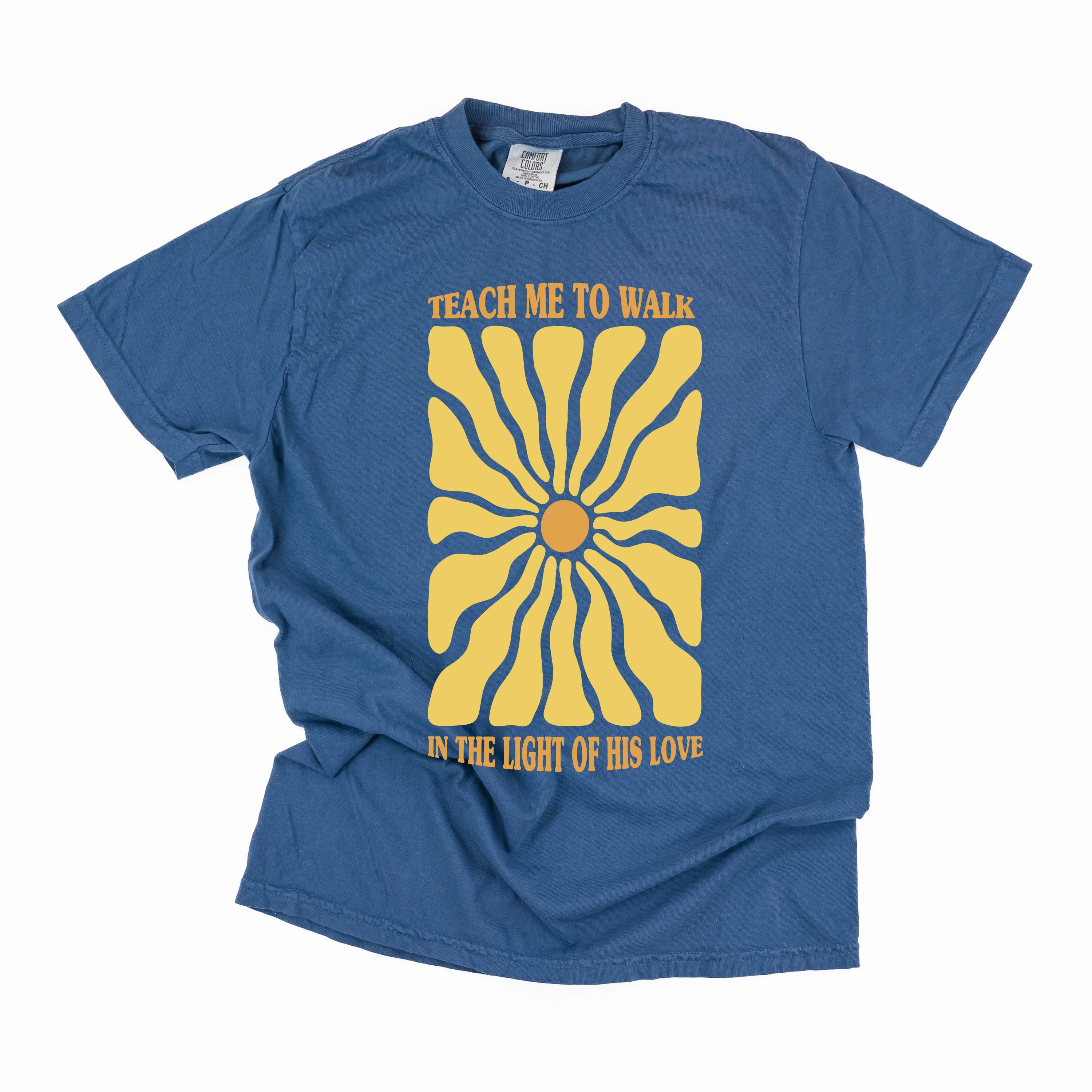 Teach Me To Walk In The Light Of His Love - Comfort Colors Tee Little Mama Shirt Shop
