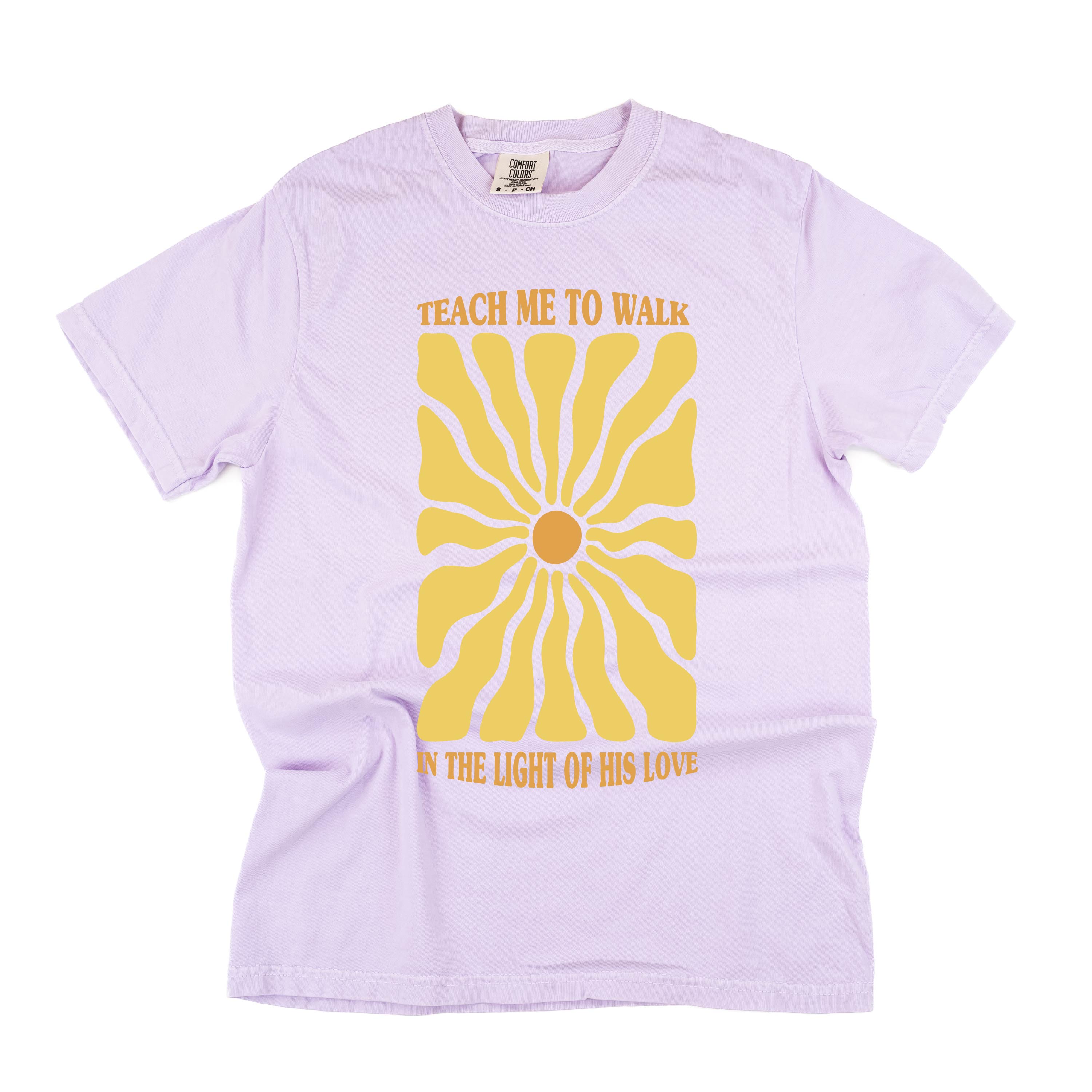 Teach Me To Walk In The Light Of His Love - Comfort Colors Tee Little Mama Shirt Shop