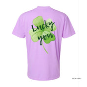 Watercolor Lucky You (pf&b) - Comfort Colors Tee Little Mama Shirt Shop
