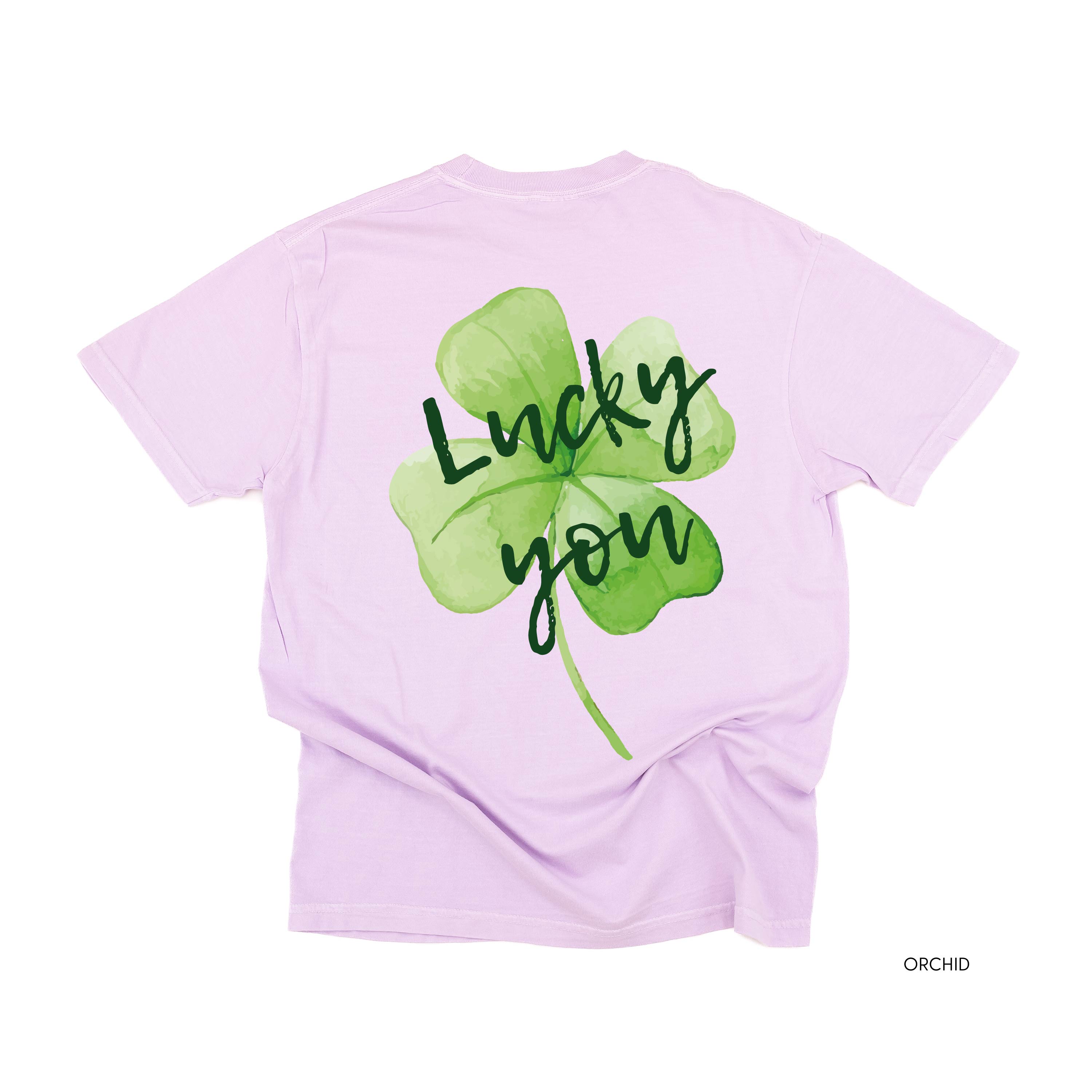 Watercolor Lucky You (pf&b) - Comfort Colors Tee Little Mama Shirt Shop