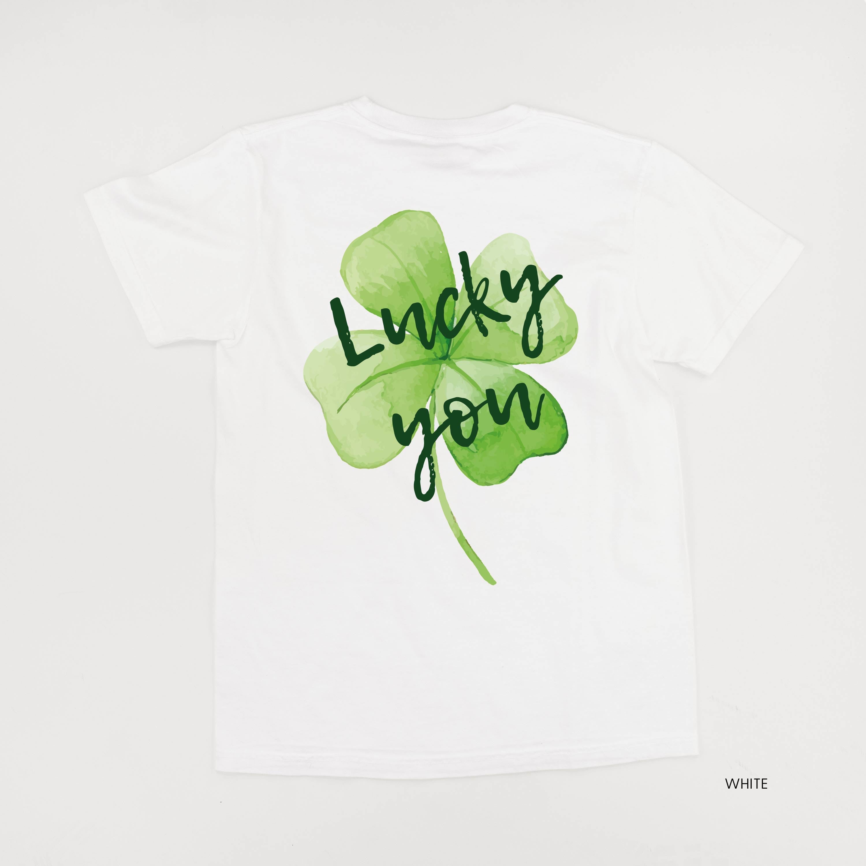 Watercolor Lucky You (pf&b) - Comfort Colors Tee Little Mama Shirt Shop