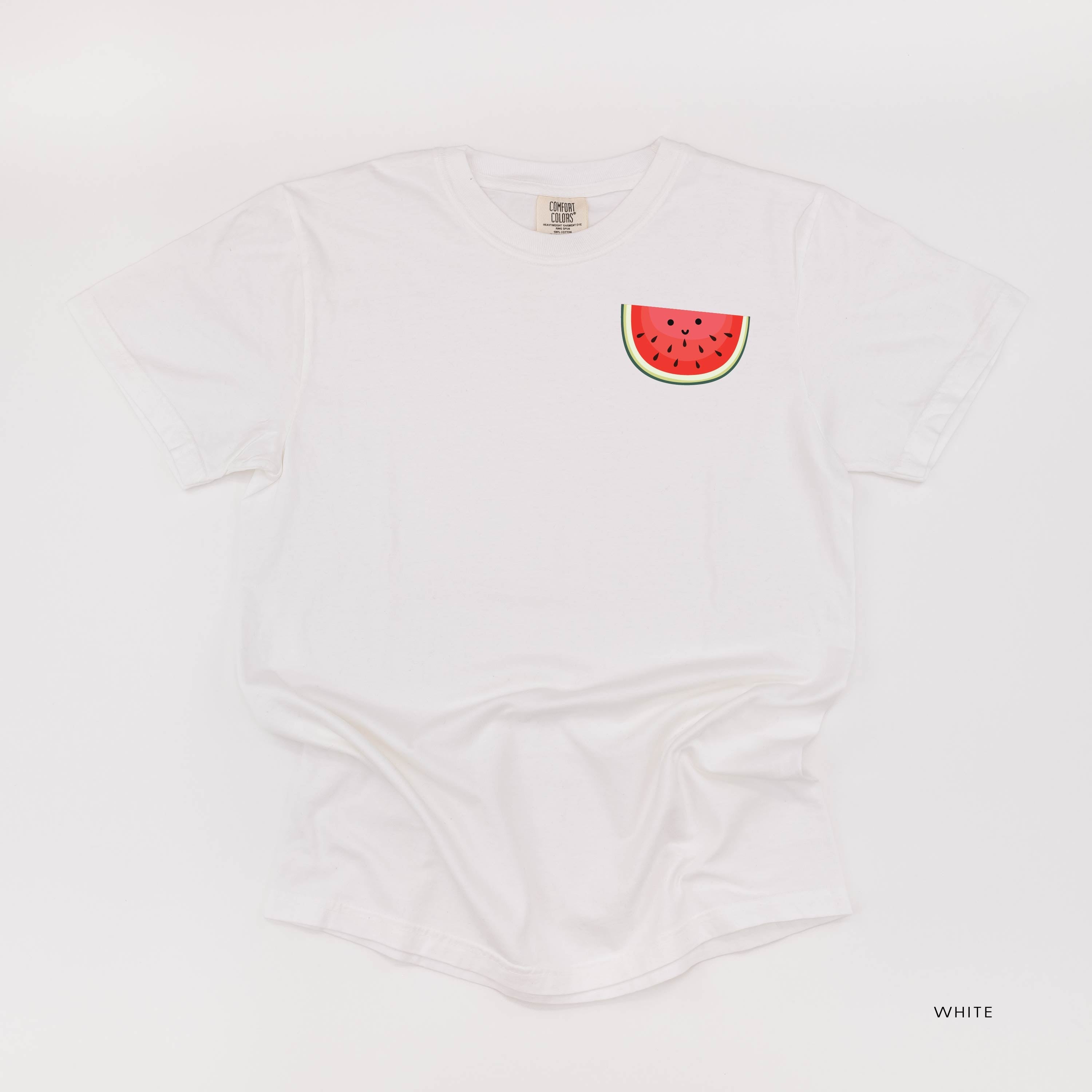 Pocket Fruit - Group of Smiley Fruit (pf&b) - Comfort Colors Tee Little Mama Shirt Shop