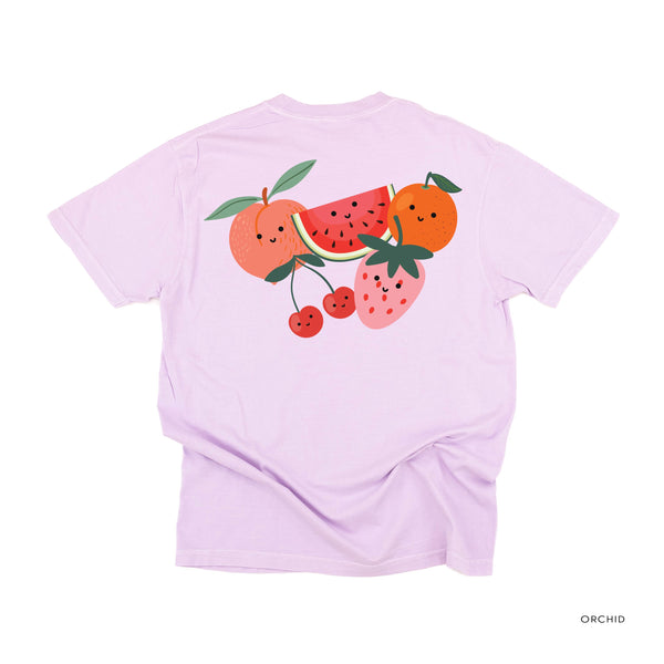 Pocket Fruit - Group of Smiley Fruit (pf&b) - Comfort Colors Tee