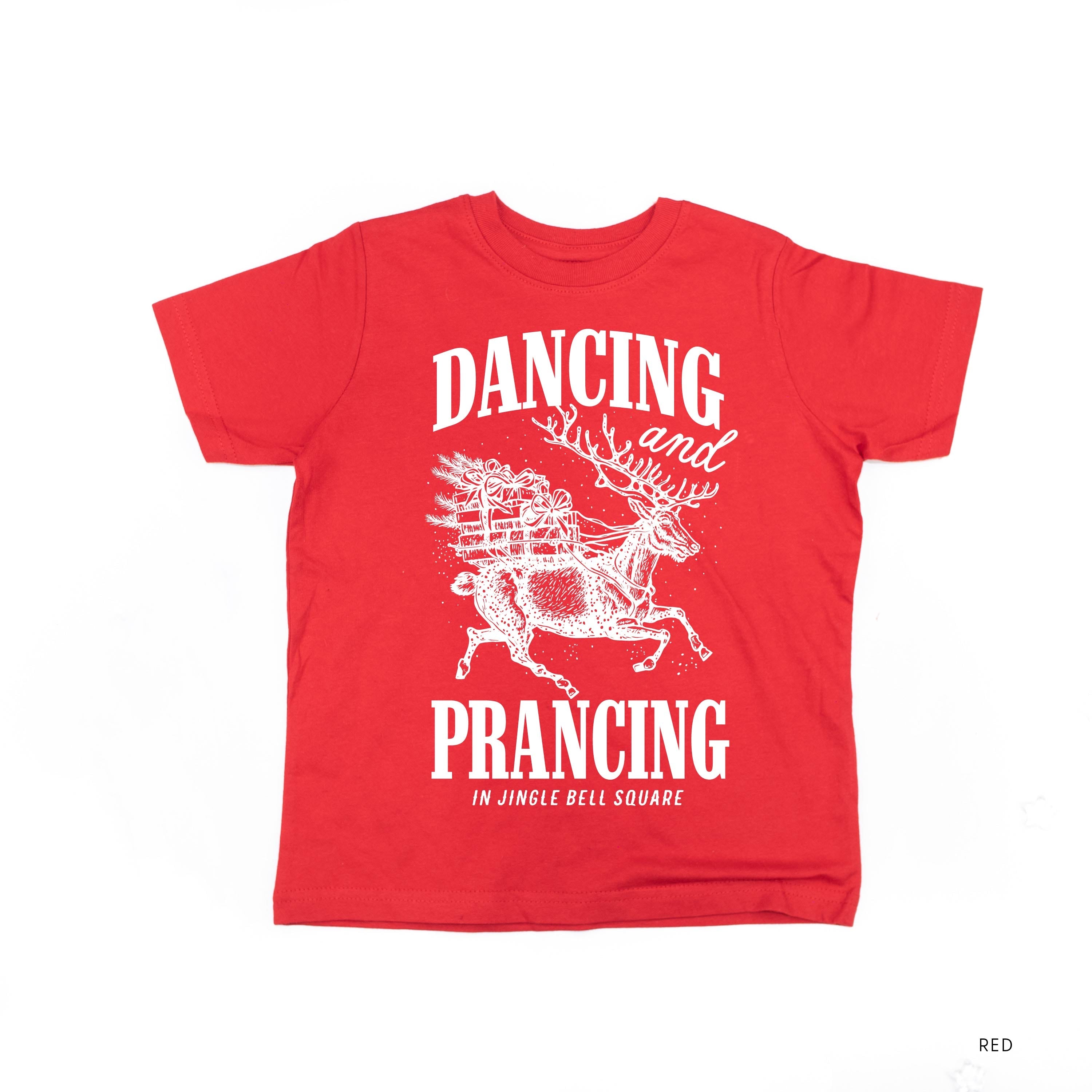 Dancing and Prancing in Jingle Bell Square - Child Tee Little Mama Shirt Shop