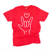Sign Language - I Love You - Comfort Colors Tee Little Mama Shirt Shop