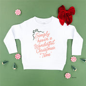 Simply Havin' A Wonderful Christmas Time - Child Sweater Little Mama Shirt Shop