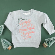 Simply Havin' A Wonderful Christmas Time - Child Sweater Little Mama Shirt Shop