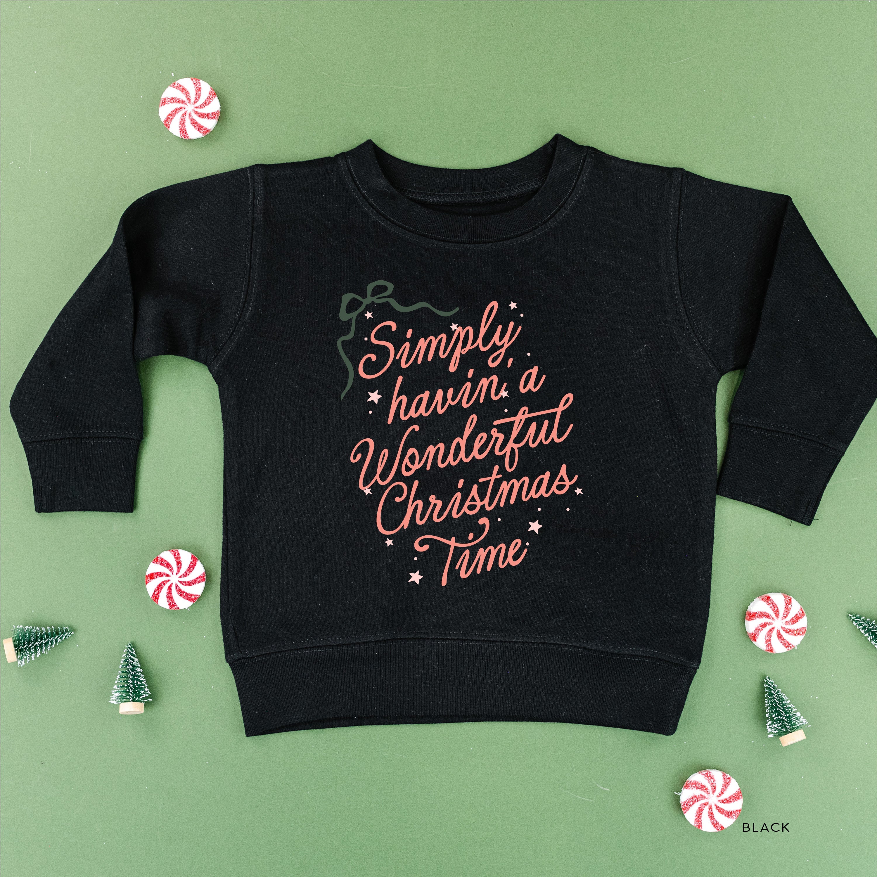 Simply Havin' A Wonderful Christmas Time - Child Sweater Little Mama Shirt Shop