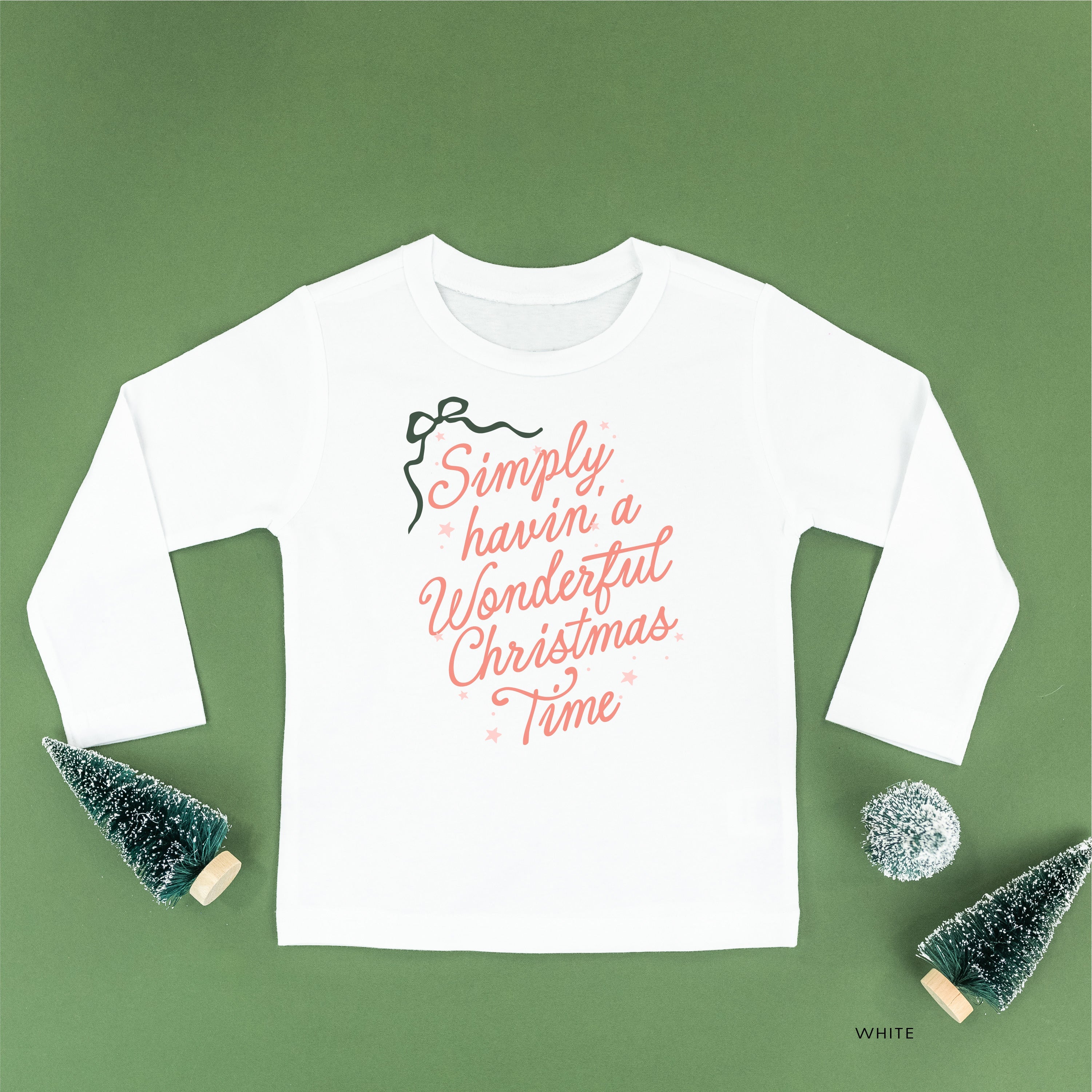 Simply Havin' A Wonderful Christmas Time - Child LONG SLEEVE Tee Little Mama Shirt Shop