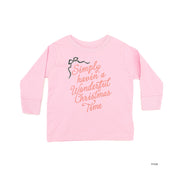 Simply Havin' A Wonderful Christmas Time - Child LONG SLEEVE Tee Little Mama Shirt Shop