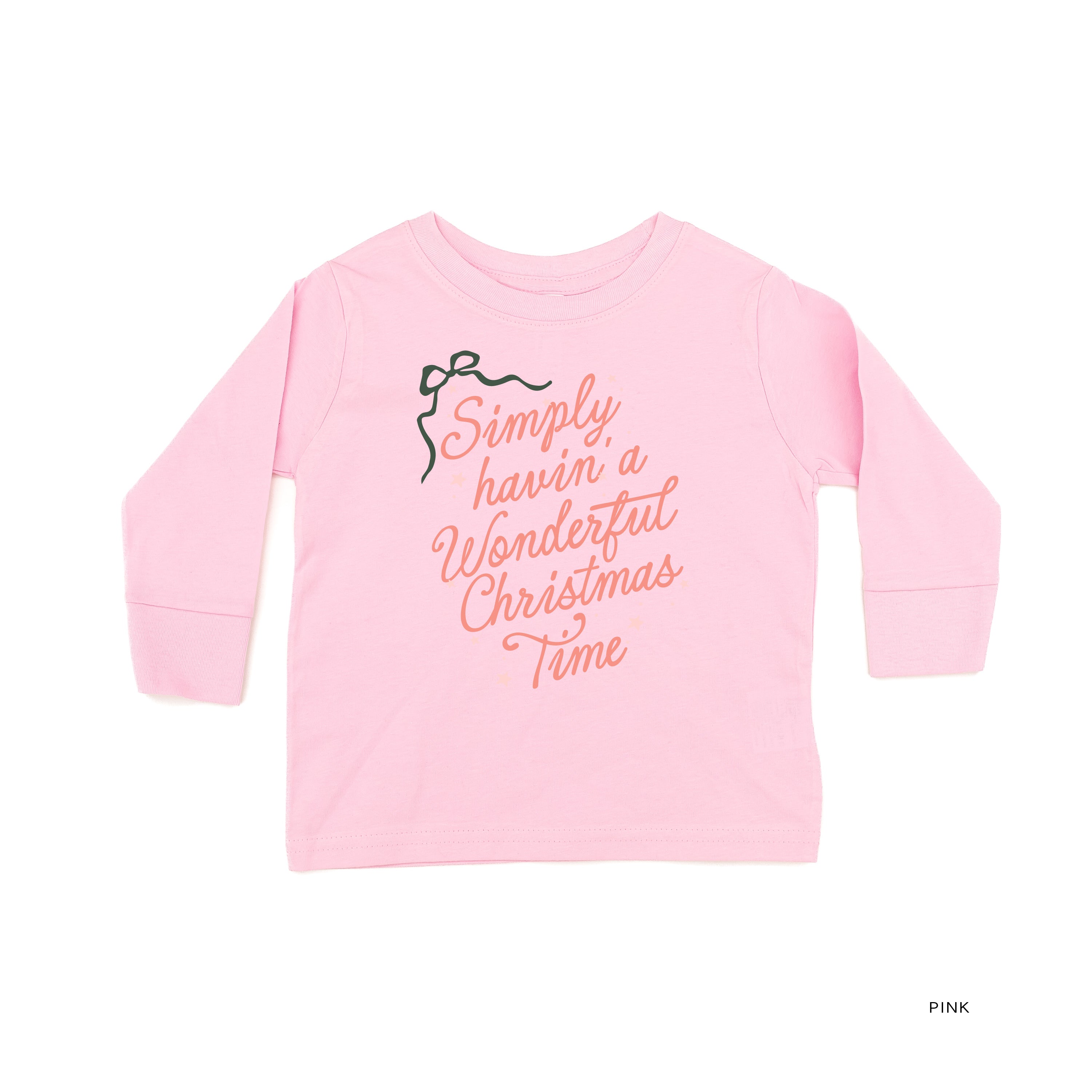 Simply Havin' A Wonderful Christmas Time - Child LONG SLEEVE Tee Little Mama Shirt Shop