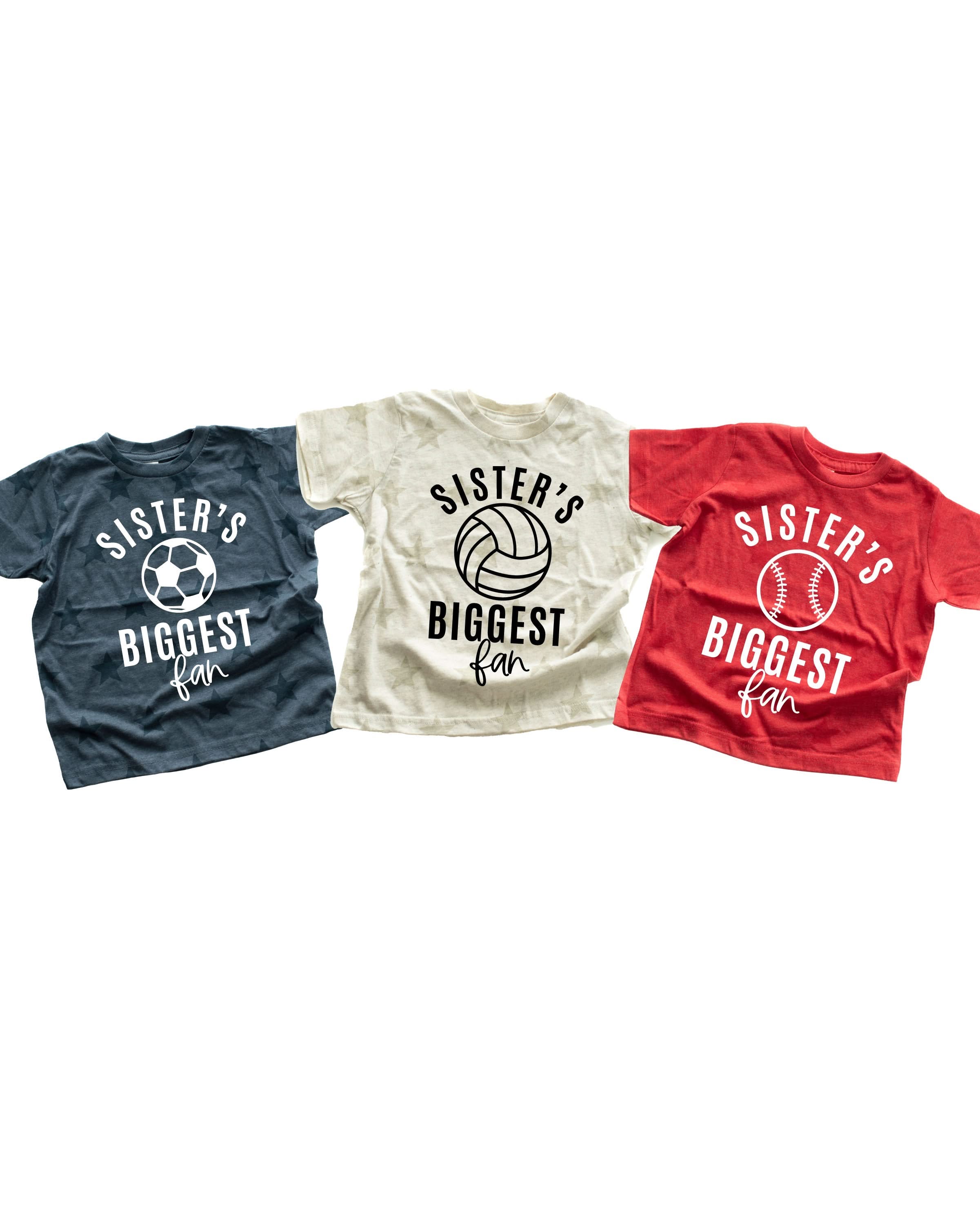 Sister's Biggest Fan - (Choose Your Sport) - Child STAR Tee Little Mama Shirt Shop
