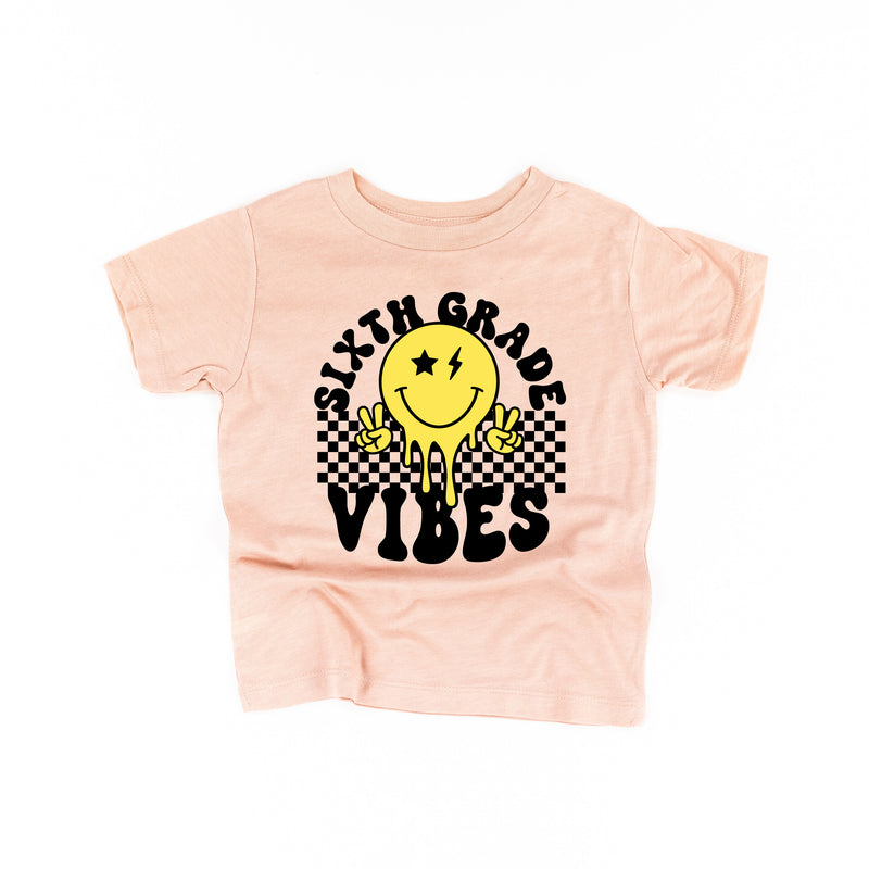 Sixth Grade Vibes - Peace Smiley - Short Sleeve Child Shirt