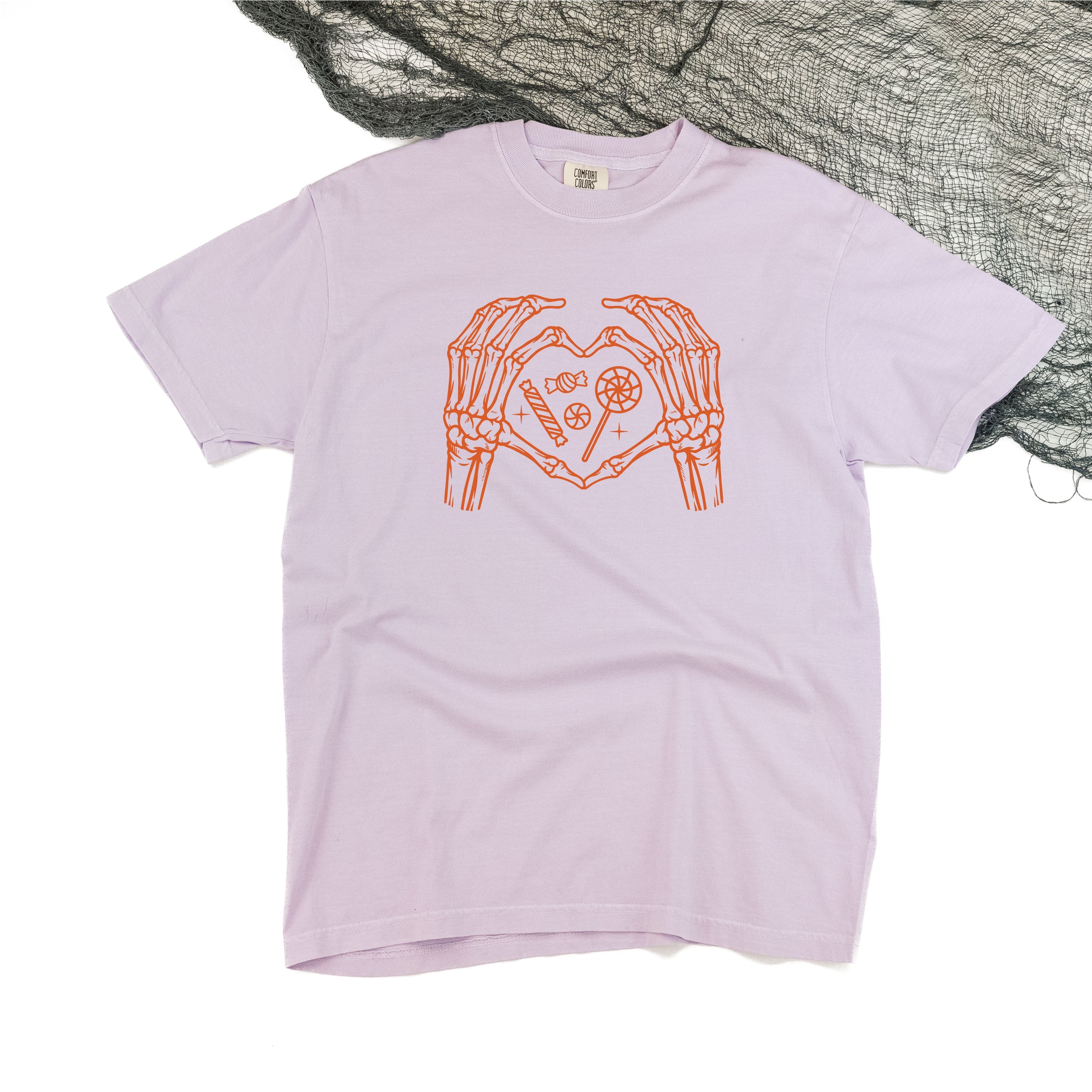 Skeleton Heart Hands - Comfort Colors Tee Little Mama Shirt Shop