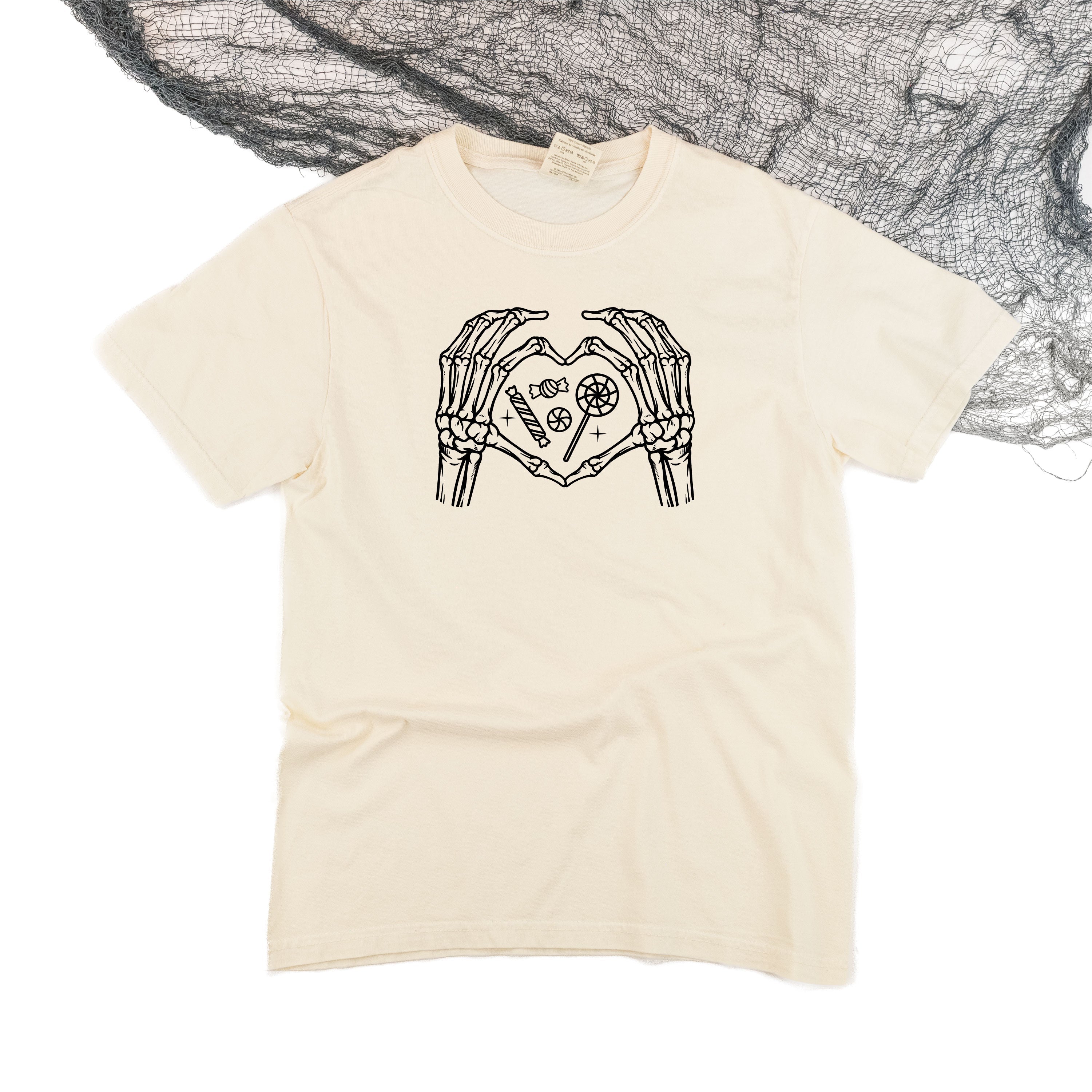 Skeleton Heart Hands - Comfort Colors Tee Little Mama Shirt Shop