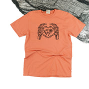 Skeleton Heart Hands - Comfort Colors Tee Little Mama Shirt Shop