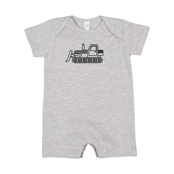 BULLDOZER - Minimalist Design - Short Sleeve / Shorts - One Piece Baby Romper
