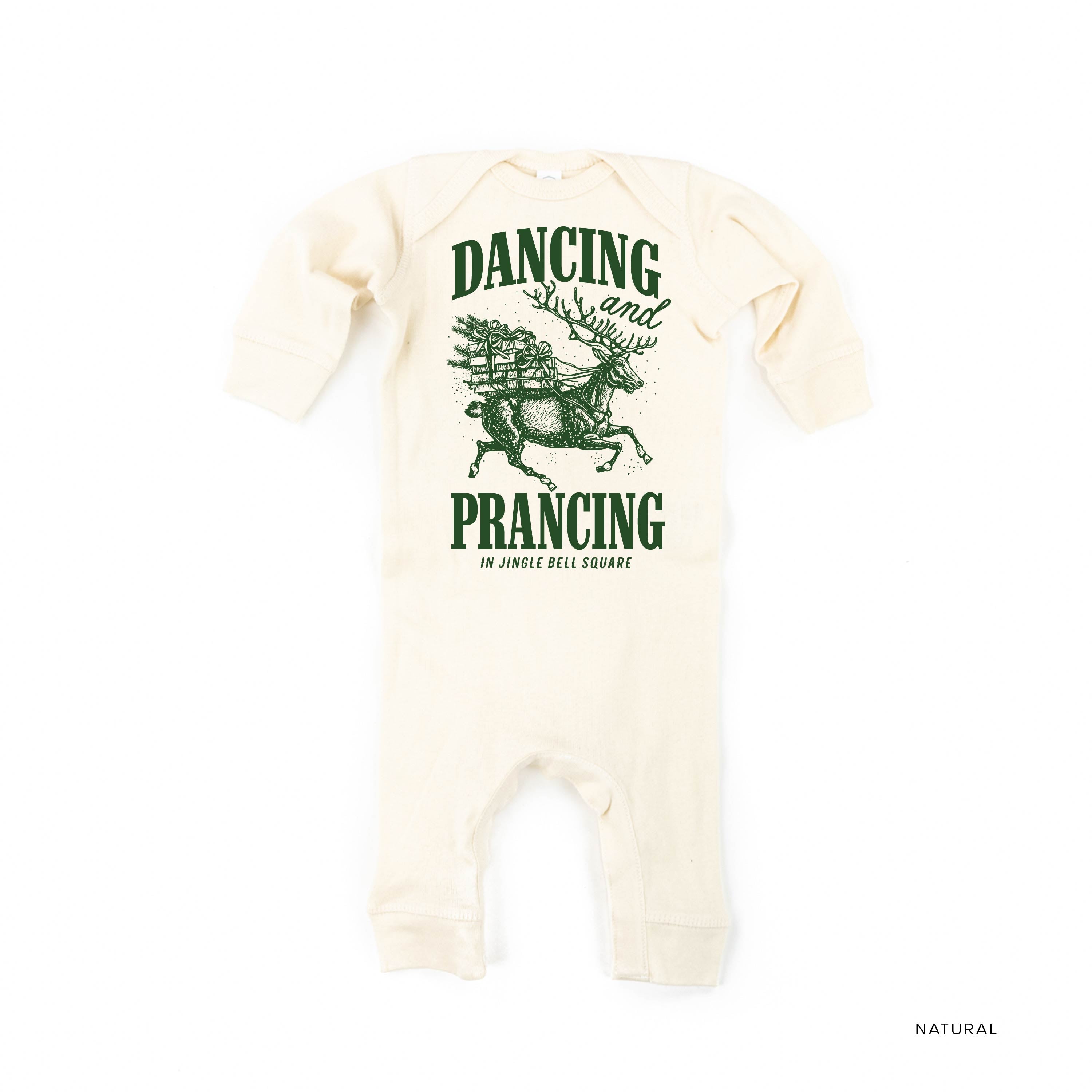 Dancing and Prancing in Jingle Bell Square - Baby Sleeper Little Mama Shirt Shop