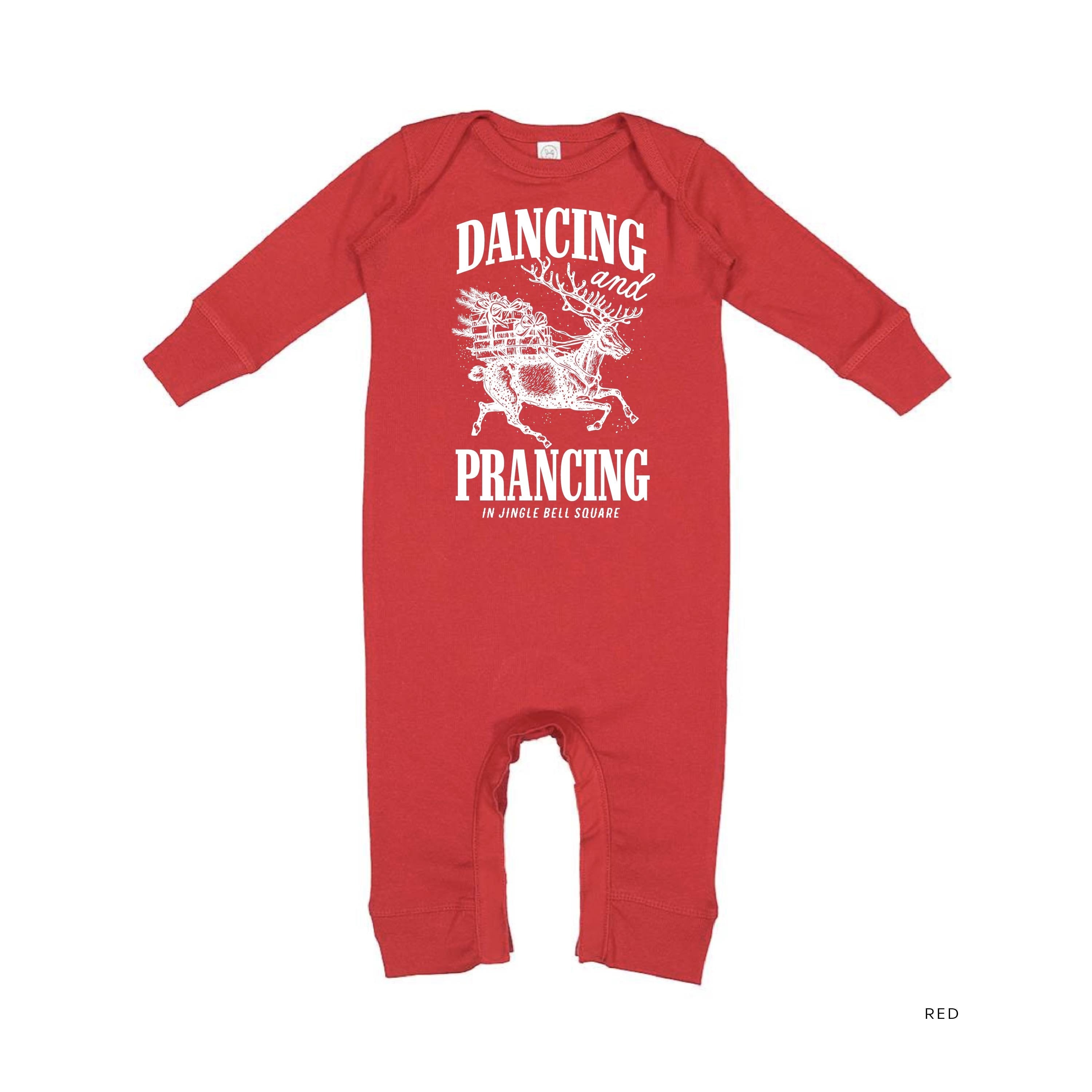 Dancing and Prancing in Jingle Bell Square - Baby Sleeper Little Mama Shirt Shop