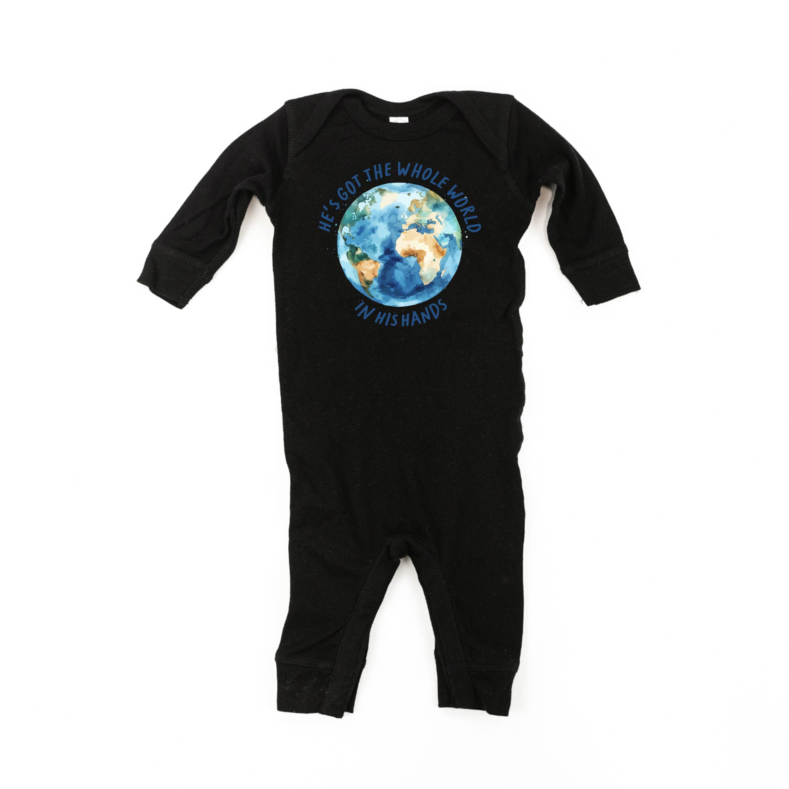 He’s Got The Whole World In His Hands - Baby Sleeper Little Mama Shirt Shop
