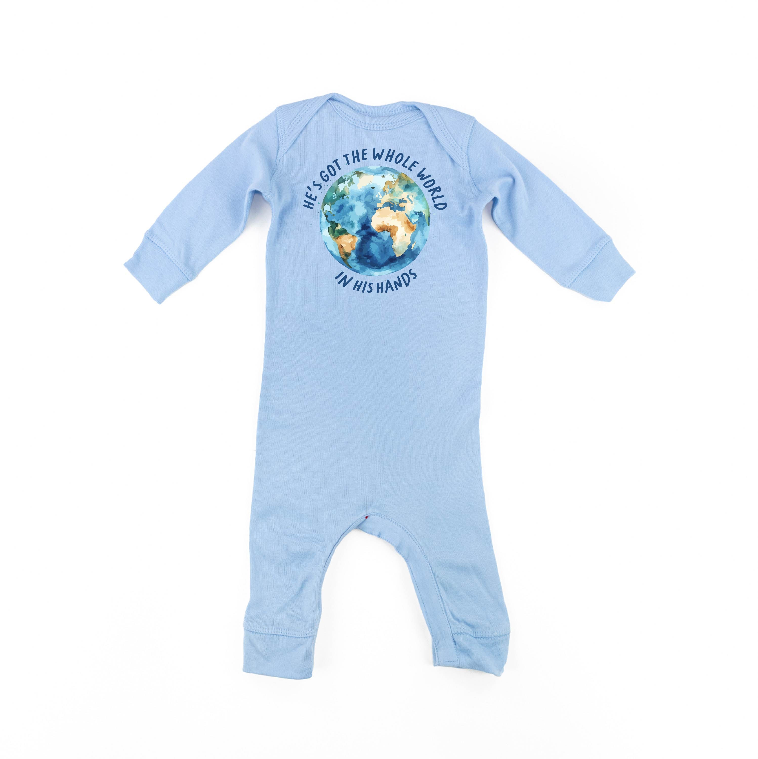 He’s Got The Whole World In His Hands - Baby Sleeper Little Mama Shirt Shop