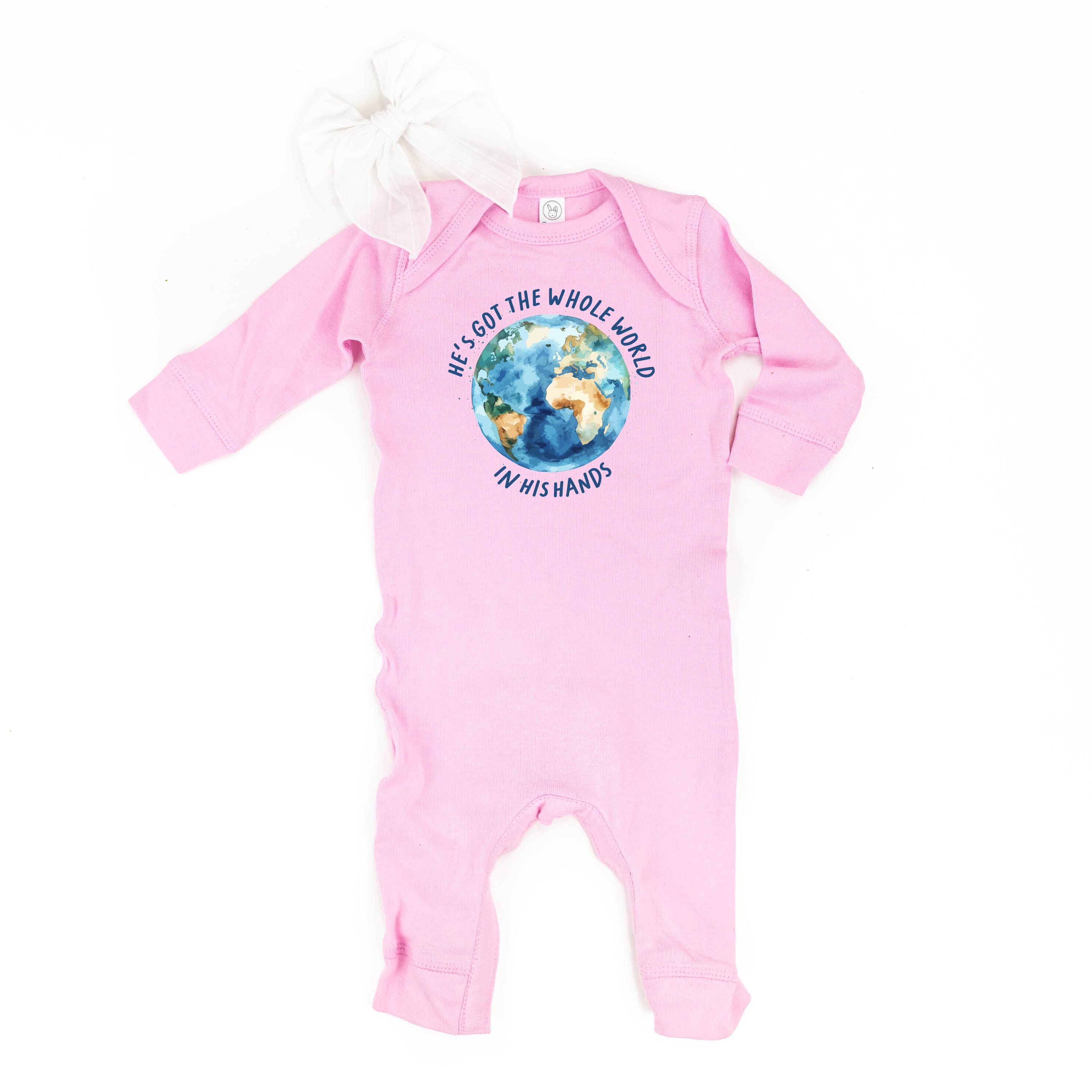 He’s Got The Whole World In His Hands - Baby Sleeper Little Mama Shirt Shop