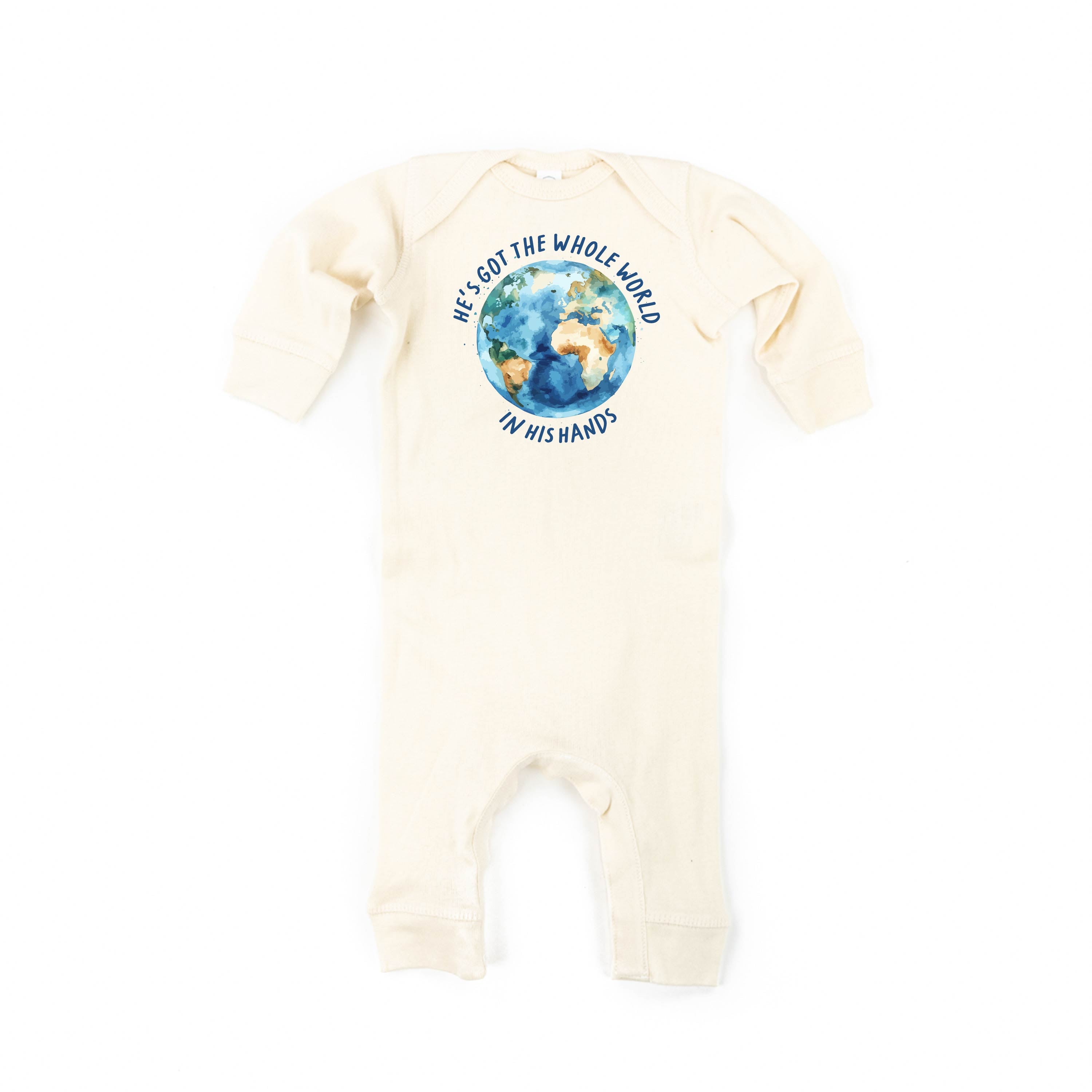 He’s Got The Whole World In His Hands - Baby Sleeper Little Mama Shirt Shop