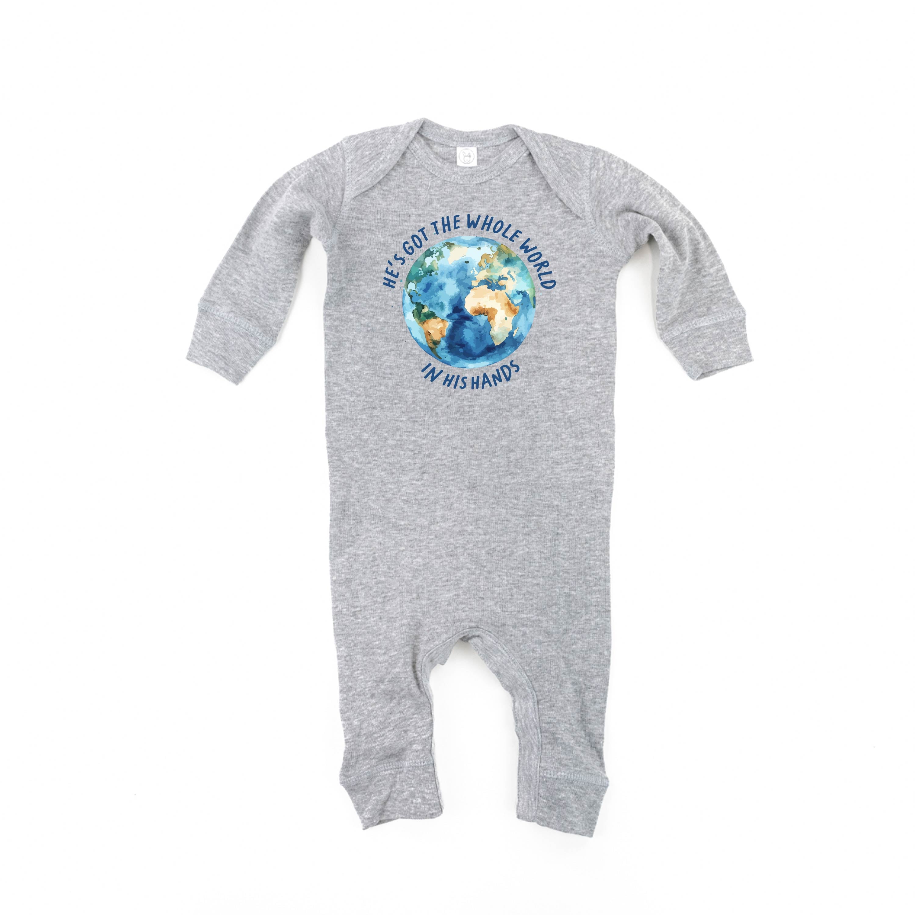 He’s Got The Whole World In His Hands - Baby Sleeper Little Mama Shirt Shop