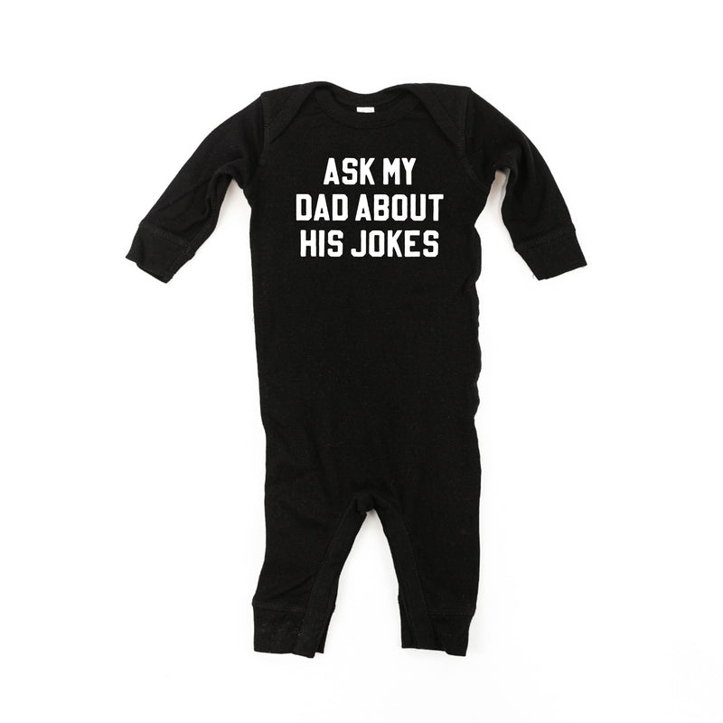 Ask My Dad About His Jokes - One Piece Baby Sleeper